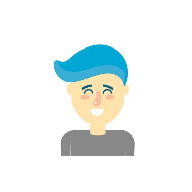 saç tasarım ve gömlek vektör çizim ile şirin adam