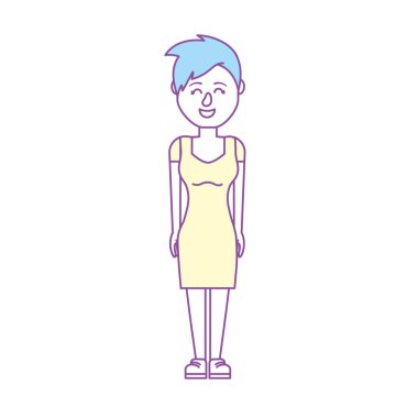 güzellik kadın saç modeli tasarım vektör çizim ile