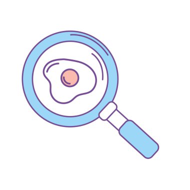 lezzetli kızarmış yumurta tava tava vektör çizim içinde