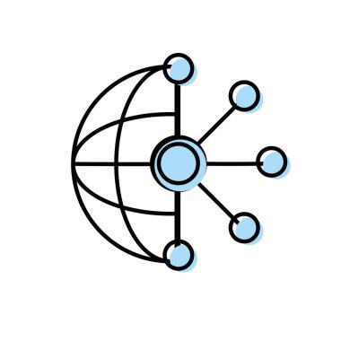 devre genel veri teknoloji merkezi sunucu vektör çizim için