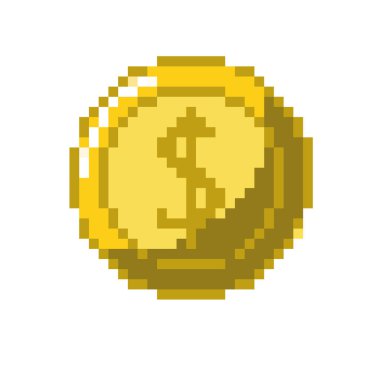 video oyun konsolu vektör çizim için dijital para sikke