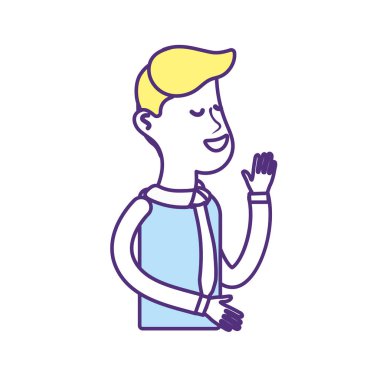 iyi adam kravat ve kazak giymek, vektör çizim ile