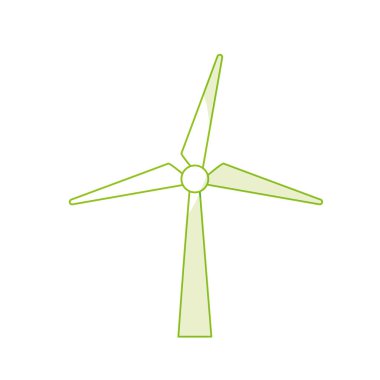 siluet windpower teknoloji çevre koruma vektör çizim için