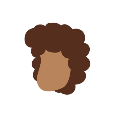 avatar woman face with hairstyle design vector illustration
