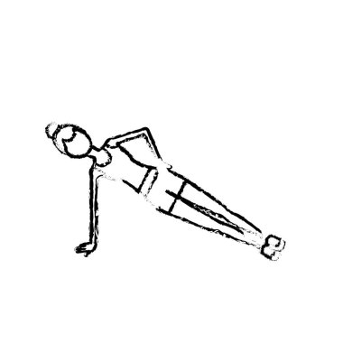 Şekil sağlıklı kadın egzersiz vektör çizim tasarım yapıyor