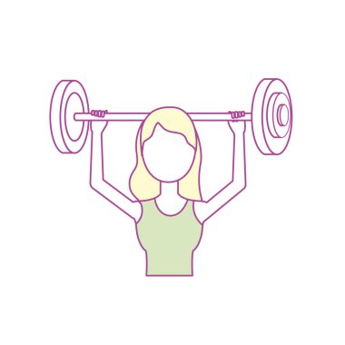 Dambılı kadın vektör çizimi yapacak.