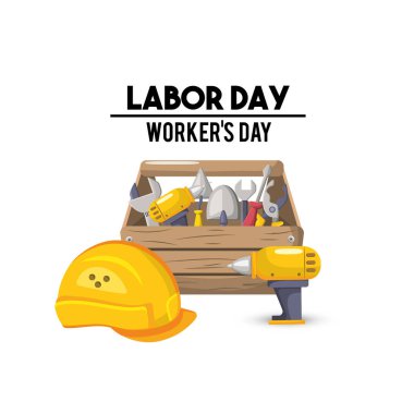 İşçi Bayramı Ulusal kutlama simge vektör çizim