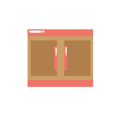 dolap mutfak gereçler mutfağı vektör çizim nesnesine