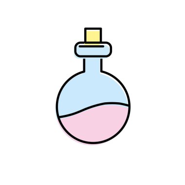 Erlenmeyer flak kimyasal iksir deney vektör çizim ile