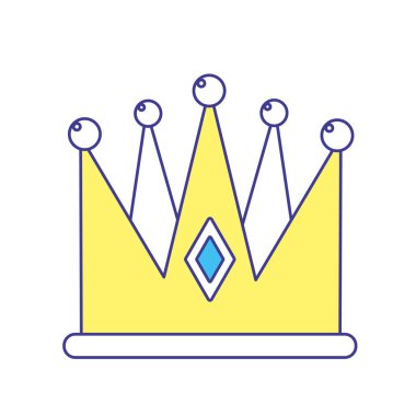 güzel taç kral zafer ve pawer, vektör çizim