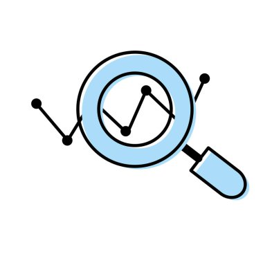 Büyüteç aracı ve arama simge vektör çizim