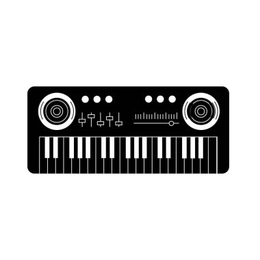 müzik vektör çizim oynamak için kontur piyano müzik aleti