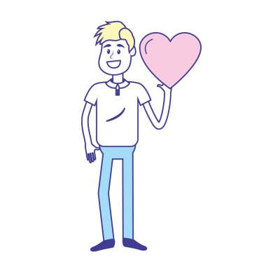 adam elini ve sevimli giyim, vektör çizim iyi kalpli