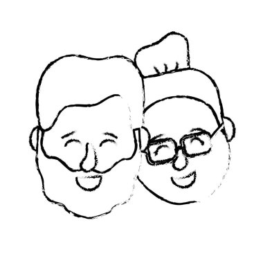 Avatar çift kafa saç modeli tasarım vektör çizim ile rakam