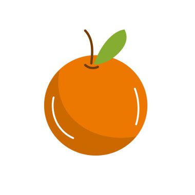 delicious and healthy orange fruit vector illustration