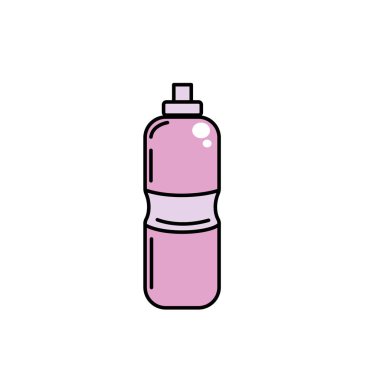 bottle of water to reshness in the gym vector illustration