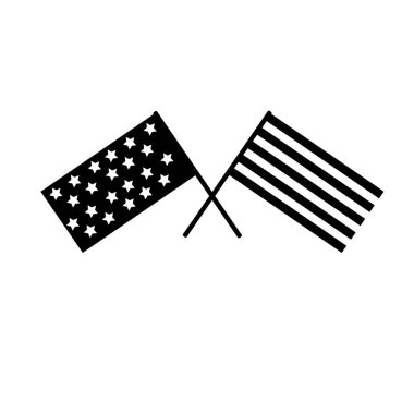 tatil vatansever kutlamak, illüstrasyon vektör için ABD bayrakları kontur