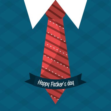nice card with tie, shirt and vest design, vector illustration