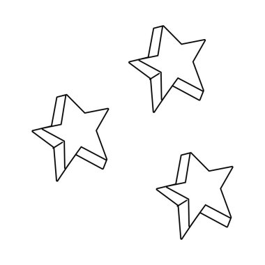 sevimli yıldızlar. Vektör çizim