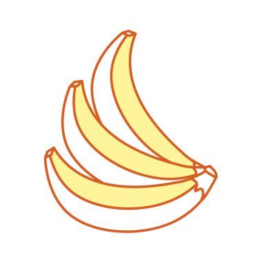 lezzetli babanas tropik meyveler, vektör illüstrasyon tasarım