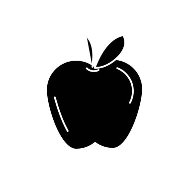 kontur lezzetli ve sağlıklı elma meyve vektör çizim