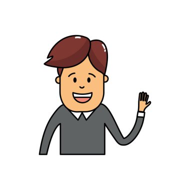 Erkek saç modeli tasarım ve giyim vektör çizim ile