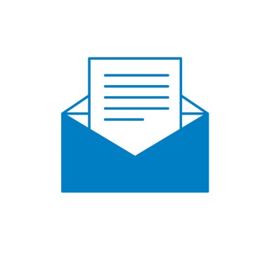 siluet kart mektup önemli mesaj bilgi vektör çizim ile