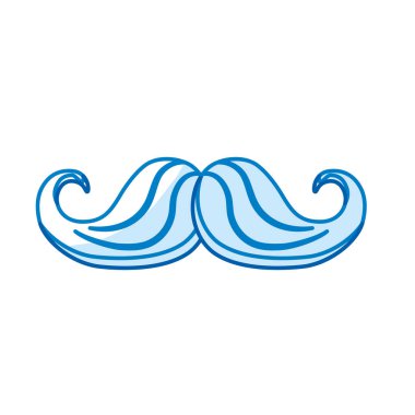 siluet adam mustahe ve çekici moda tasarımı, vektör çizim