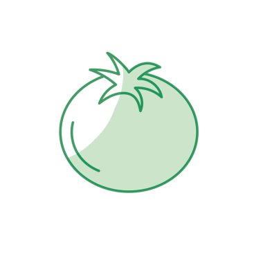 siluet lezzetli ve sağlık Domates sebze vektör çizim