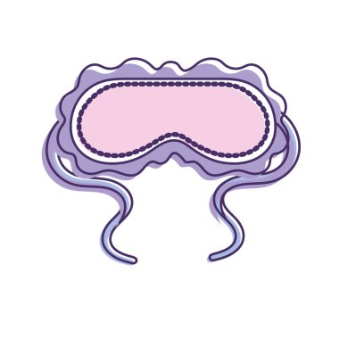 Uyku gözlüğü rahat gevşeme vektör çizim için aksesuar