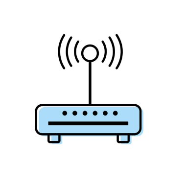 router wifi connection network technology vector illustration