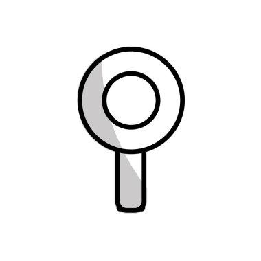 Şekil büyüteç simgesini eğitim, vektör çizim