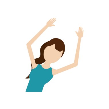 sağlıklı kadın egzersiz vektör illüstrasyon tasarımı yapıyor