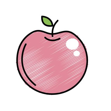 delicious apple fruit with exotic food vector illustration