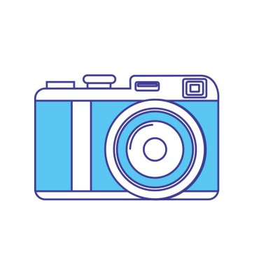 bir fotoğraf, vektör çizim şirin dijital fotoğraf makinesi