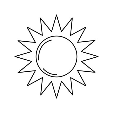 çizgi güneş ışığı güneşli hava tatil vektör çizim için