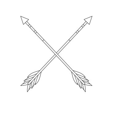 Şekil şirin okları öğe ile süs tasarlamak vektör