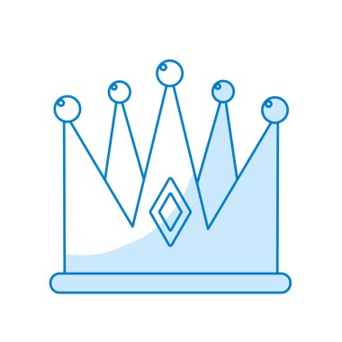 siluet güzel taç kral zafer ve pawer, vektör çizim