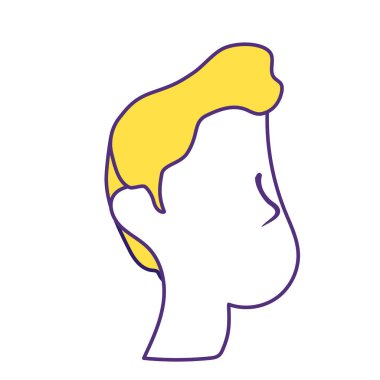 iyi adam yüz haistyle, vektör çizim tasarım ile