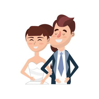 mutlu çift birlikte ve romantik kutlama vektör illüstrasyon