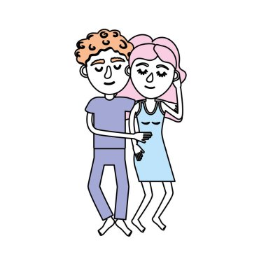 Güzellik çift saç modeli ile uyku vektör çizim tasarım