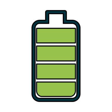 battery power electric digital charge, vector illustration