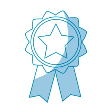 siluet amblemi yıldız iç ve şerit tasarımı, vektör çizim ile