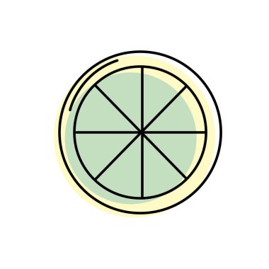 lezzetli limon dilim organik meyve vektör çizim