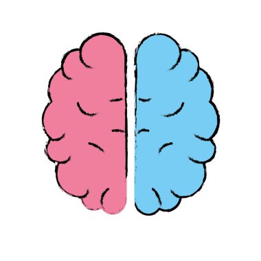 Beyaz arka plan vektör çizim üzerinde fikir ile yaratıcı beyin