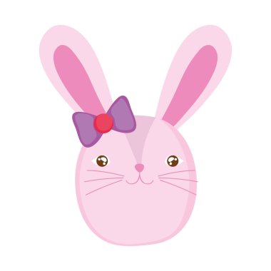 sevimli kadın tavşan karakter vektör çizim tasarımı