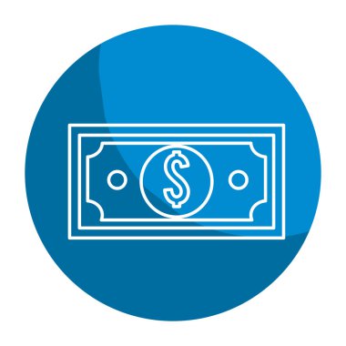 amblem bill dolar para, vektör çizim tasarım