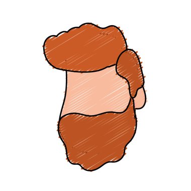 iyi adam yüz haistyle, vektör çizim tasarım ile