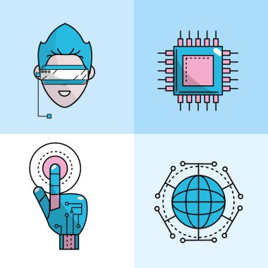 siber uzay bilgilerine gelecekteki teknolojiyi bağlayın