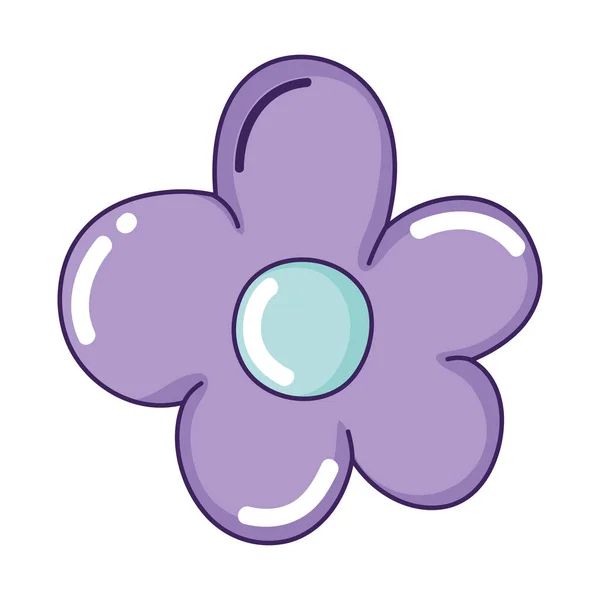 Cute Flower Drawn Icon Vector Illustration — Stock Vector